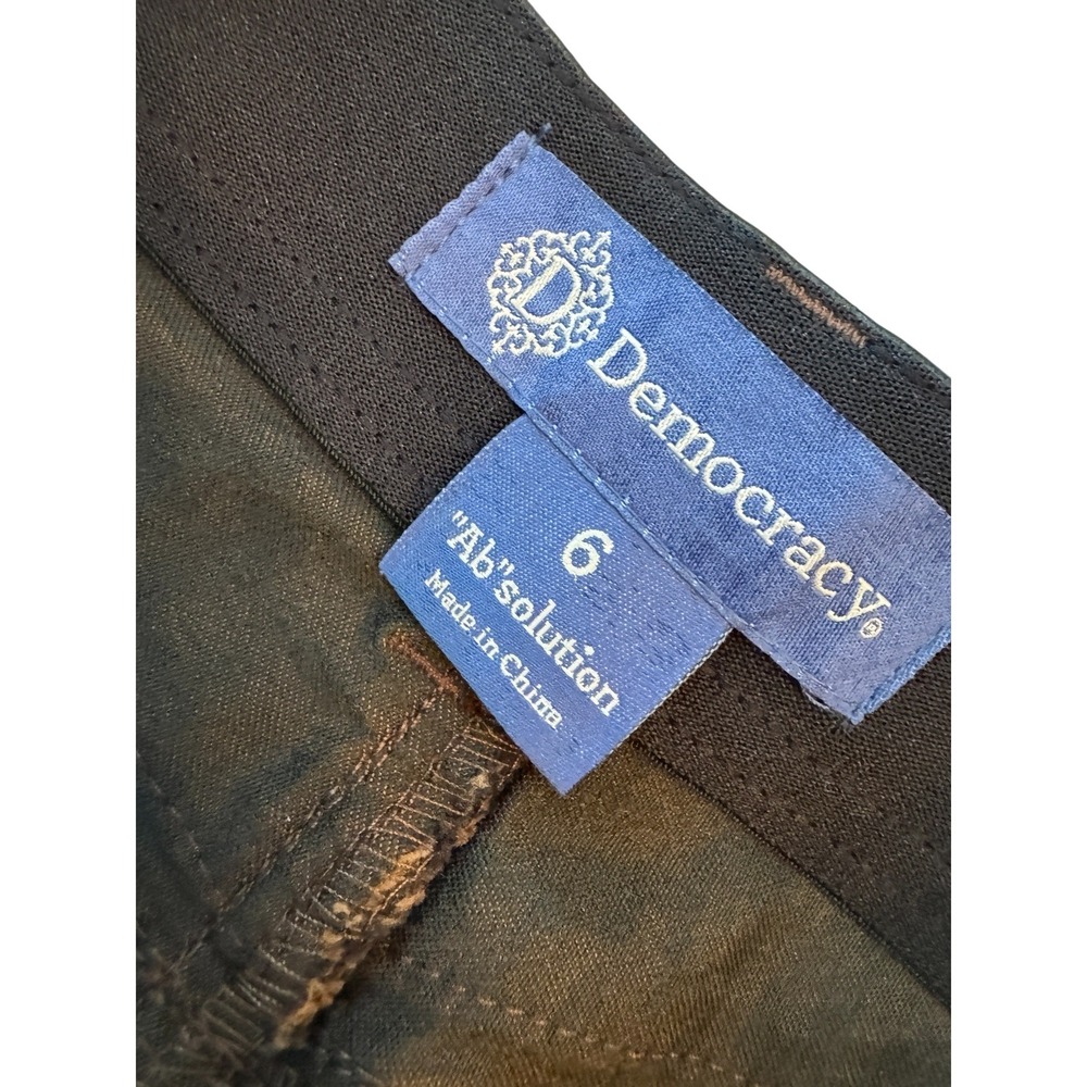 Democracy Ab solution Leopard‎ Animal Print Skinny Jeans Brown Black Size 6 - Picture 3 of 5
